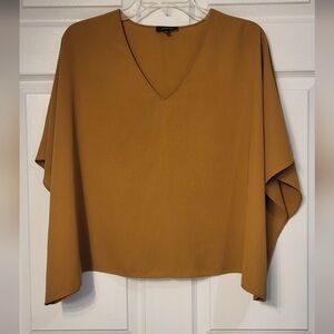 Babaton Andy Mustard Gold Yellow Batwing Blouse Size M